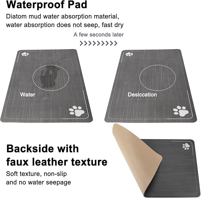 Sfozstra Automatic Gravity Water Dispenser: 5L White Stainless Steel Pet Bowl Waterer with Waterproof Pad - Raised Edge Water Feeder for Cats & Small Dogs Indoor/Outdoor