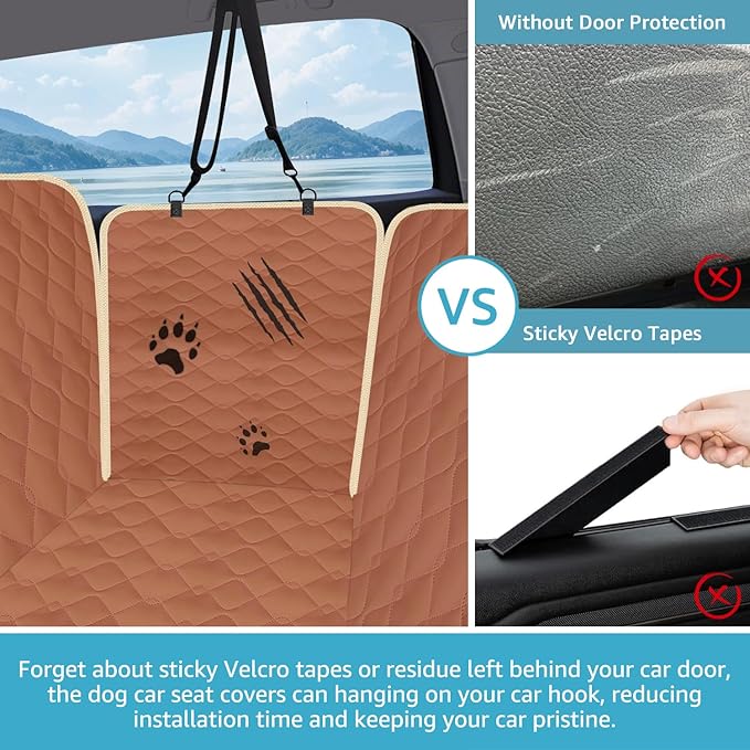 Lassie XL Truck Dog Seat Cover Back Seat, Dog Car Hammock for Large SUV and Trucks Compatible with F150 F250/Chevrolet Silverado/Ram Pickup/GMC Sierra/Toyota Tundra and Crew Cab