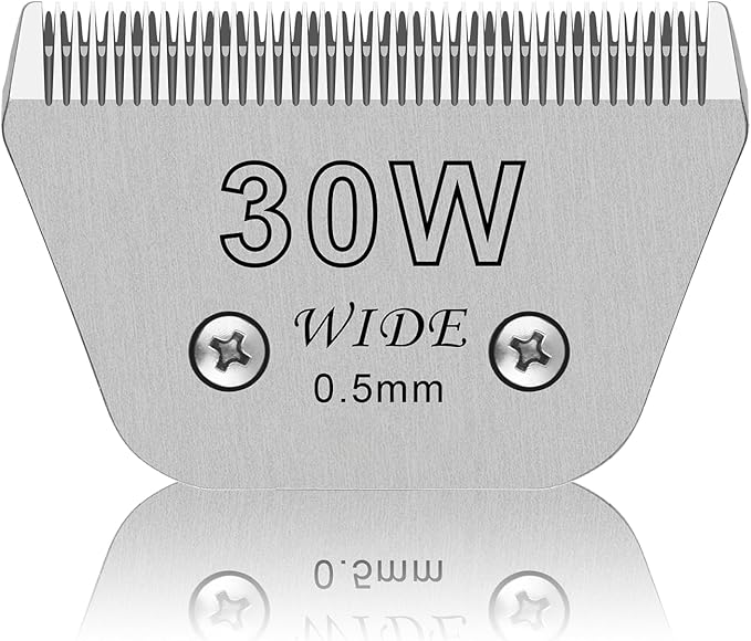 30W Wide Pet Dog Grooming Detachable Blades,Compatible with Andis,Oster A5,Wahl KM10 Clippers,Cut Length 1/50"(0.5mm),Fit for Larger Animals