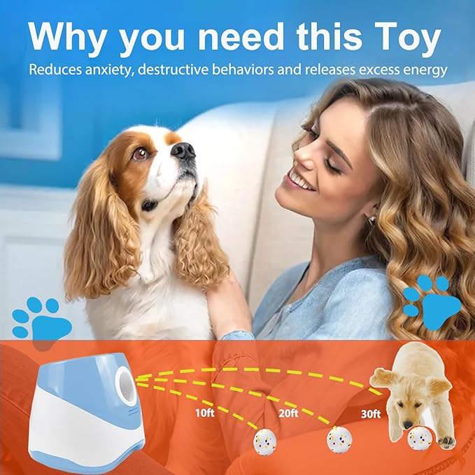 4PCS 2.3" ETPU Dog Fetch Balls for Upgrade Automatic Dog Toy Ball Launchers, Relieves Anxiety, Breeds Chew Toys for Teething, Interactive Pet Tennis Balls Toy for Small and Medium Puppy