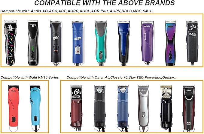 4 Pack Large Size Detachable Replacement Blades set,compatible with oster Classic 76/Star-Teq/Power-Teq andi A*dis AGC,BDC,BGC,MBG Series Clippers,size from 3/8 to 3/4 -Inch(9.5-19mm)