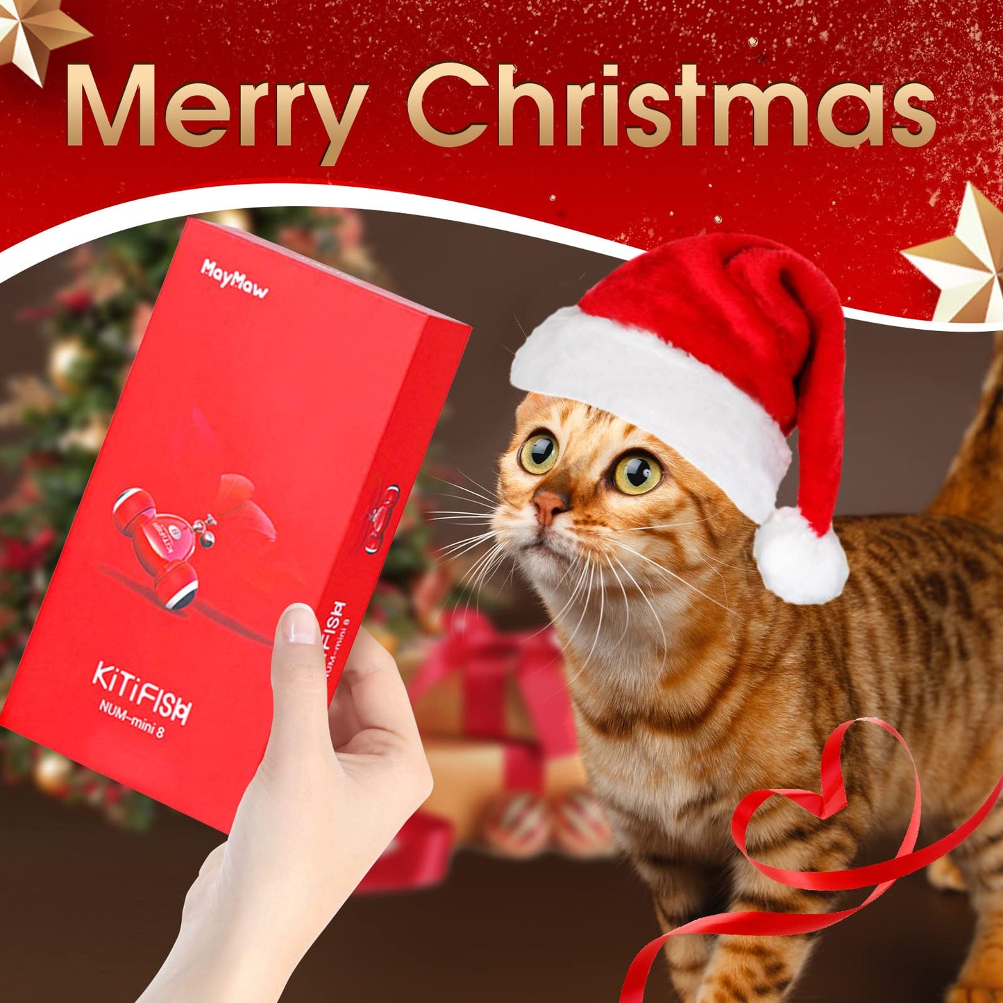 Automatic Cat Toy, Interactive Cat Toys for Indoor, Smart Cat Toys Feather with LED Lights & Bells, for Cat Toy USB Charging Play Moving Indoor