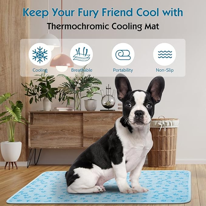 Dog Cooling Mat, Pet Cooling Mat for Dogs and Cats, Portable Summer Dog Cool Pad,Cool Bed for Pets, Premium Pet Cool Blanket for Summer