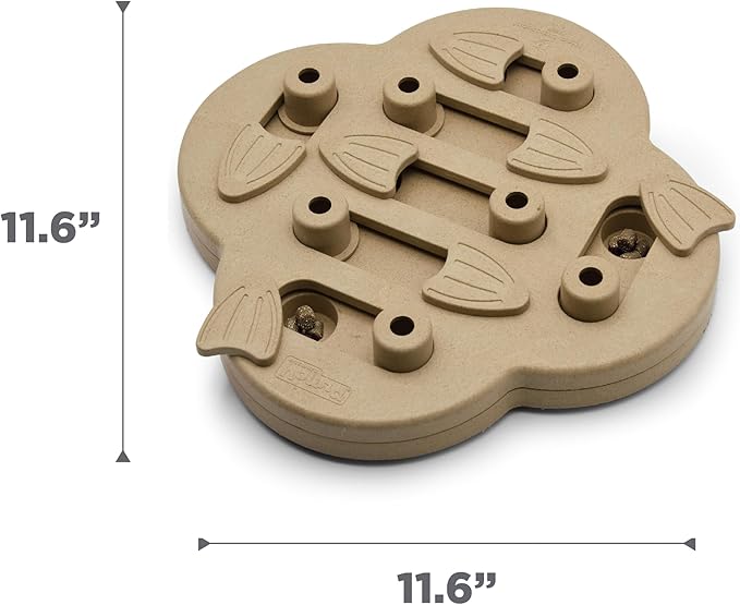 Outward Hound by Nina Ottosson Dog Hide N' Slide Treat Puzzle Enrichment Toy, Level 2 Intermediate, Tan, Composite