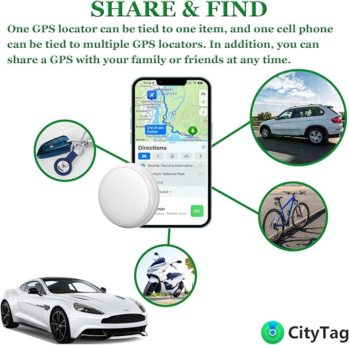 GPS Tracker for Vehicles,Cars,Kids,Pets,and Motorcycles | Real-Time Location Tracking | No Monthly Fee No Subscription | Mini Hidden GPS Tracker Device for Car,Dog,Elderly,and Personal Use