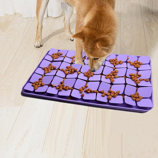 Silicone Snuffle Mat for Small Medium Dogs,Slow Feeder Lick Mat for Pet Slow Down Eating,Encourages Natural Foraging Skill,Interactive Feed Game Toy Lick Mat Bowl for All Breed Dog