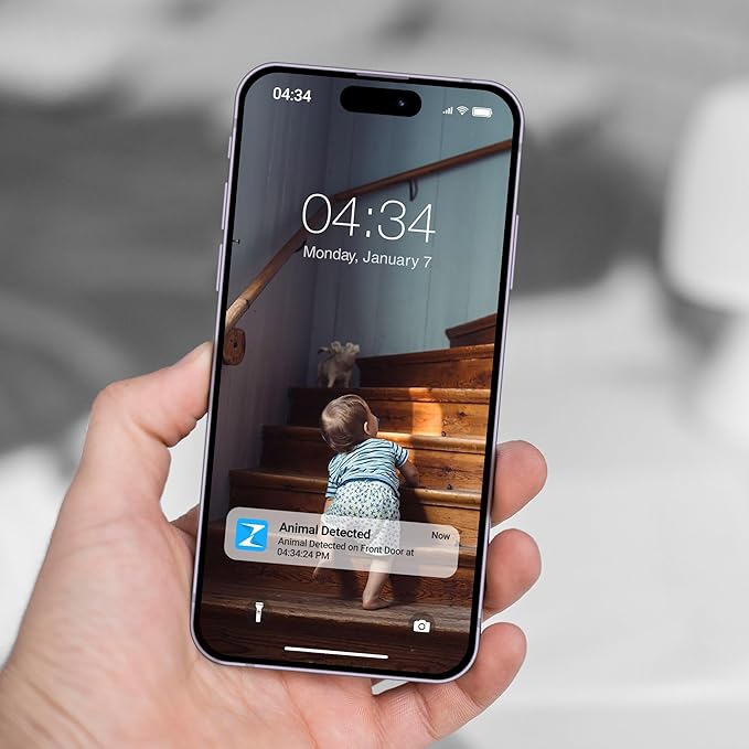 Zmodo Mini Pro, 1080P Plug-in WiFi Security Camera, Indoor Smart Camera with AI Motion Detection, Pet Nanny Cam, Night Vision, 2-Way Audio, Phone App, Compatible with Alexa & Google Assistant.