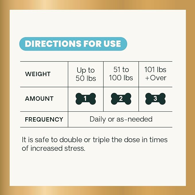 VetriScience Calm & Confident Calming Chews for Dogs, Supplement for Stress Support, Thunderstorms, Fireworks, & Travel, Bacon, Soft Chews, 120 Count - New Look