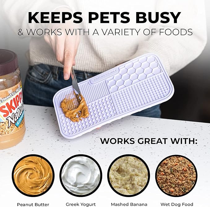 Pup Culture Dog Lick Mat for Dogs (2 Pack), Feeding Pad for Anxious Pets Plus 4 Different Puzzles for Mental Stimulation for Dogs - Supports Mental, Dental, and Digestive Health - Heavy Duty