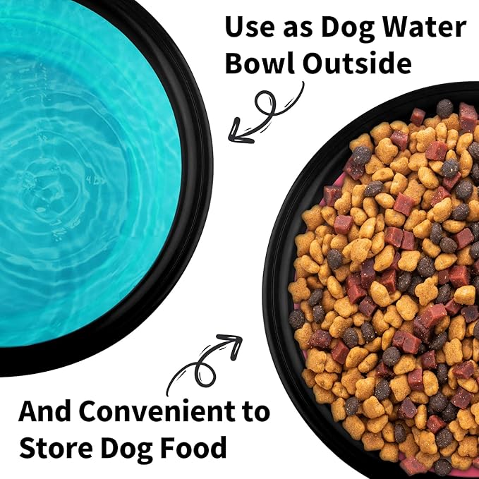 Collapsible Dog Bowl, Lightweight and Portable, Ideal for Camping, Hiking, and Outdoor Use