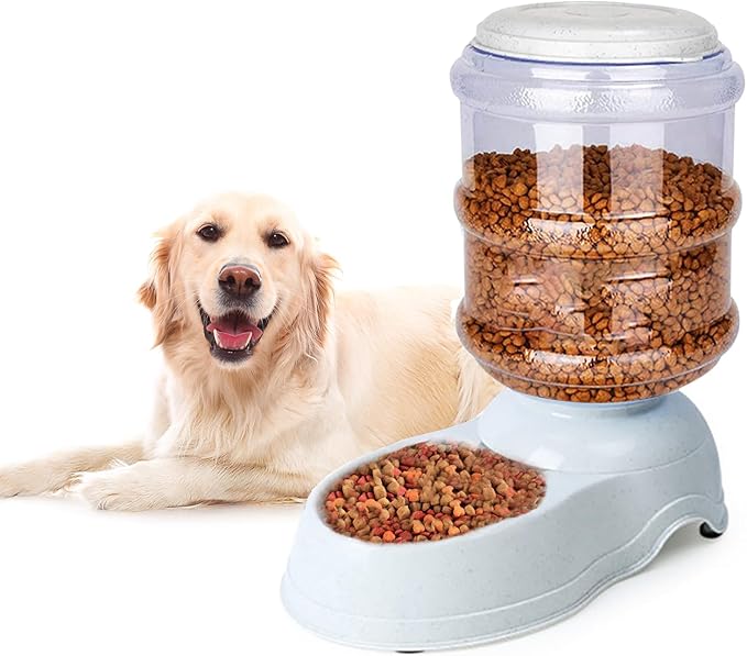 Automatic Dog Feeders - 3 Gallon Capacity Gravity Food Dispenser for Large Dogs and Cats