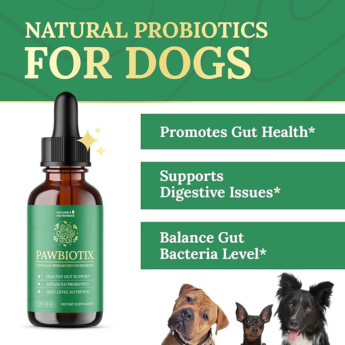 Pawbiotix Liquid probiotics for Dogs - Dog probiotics for Digestive Health | 100% Natural Dog Gut Health probiotics | probiotics for Dogs | Original Formula, Beacon Flavor, 1oz, 3 Month Supply