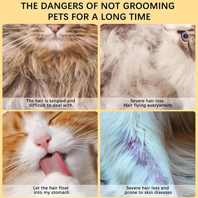 Pet Steam Brush Dog Four in One Multi-Purpose Cat Steam Brush Has Self-Cleaning Function Anti Static Massage Cleaning and Shedding Innovative Spray Function is Ideal for Cats and Dogs