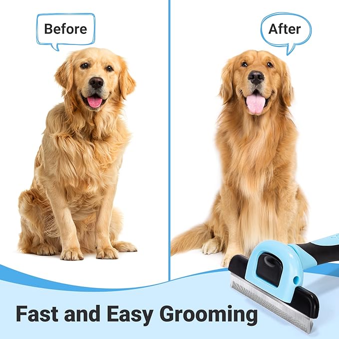 MIU COLOR Pet Grooming Brush, Deshedding Tool for Dogs & Cats, Effectively Reduces Shedding by up to 95% for Short Medium and Long Pet Hair