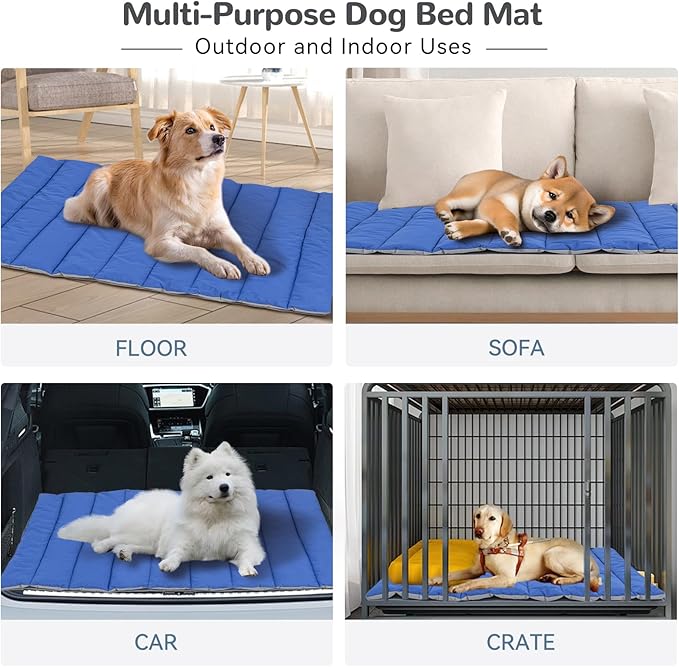 Heeyoo Outdoor Dog Bed, Waterproof Camping Dog Bed Mat, Machine Washable and Portable Travel Pet Pad Mat, Foldable Pet Beds for Small, Medium, and Large Dogs