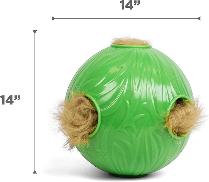Outward Hound by Nina Ottosson Dog Snuffle N' Treat Ball Puzzle, Level 2 Intermediate, Green, Large