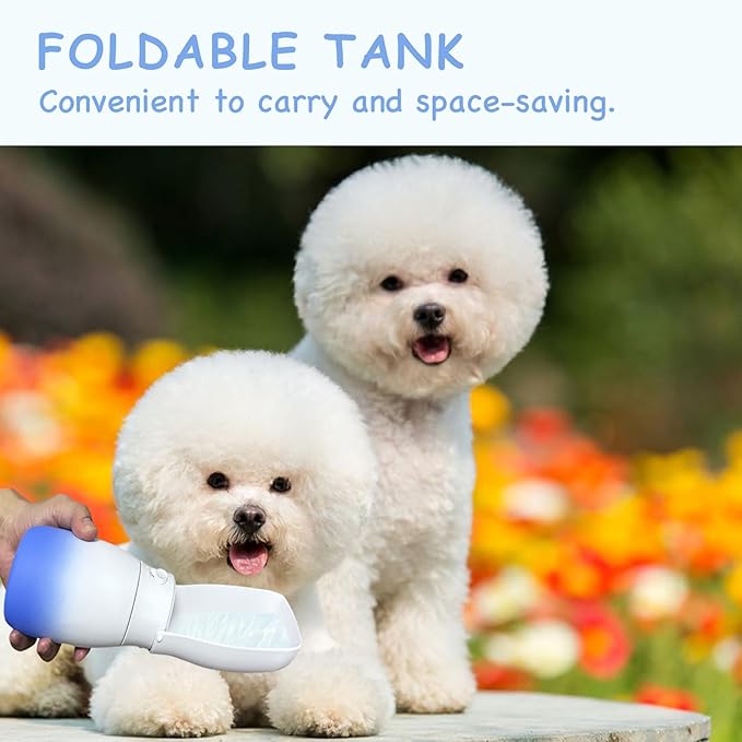 Outdoor Dog Water Bottle Portable,Food Grade Plastic Travel Water Bowl for Dogs,Dog Water Bowl Dispenser for Puppies Small Medium Large Dogs,Pet Accessories for Walking Hiking,Dog Gifts