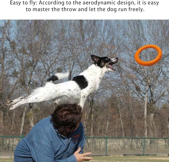 Dog Flying Disc Dog Chew Toy,Dog Toys for Aggressive Chewers Floating Dog Ring/Fetch Toys for Medium/Large Breeds Interactive Dog Pool Float Durable Toy for Training and Teeth Cleaning,28cm