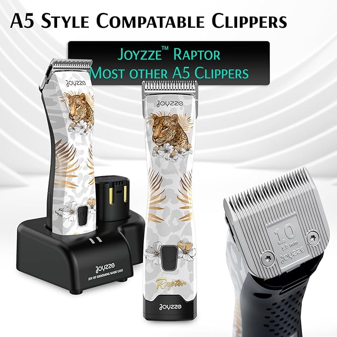 Raptor/Falcon Series A Blade - Professional Grade Dog Clipper Grooming Blade, Detachable, Replacement Blades - Stainless Steel, Coated Ceramic,(A Series 5F)