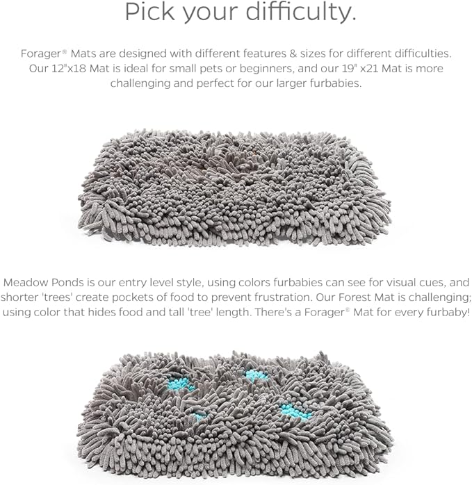 Pet Parents Forager Mats & Slow Feeder Dog Bowl - Snuffle Mat with SoftSnout & Non-Slip Backing (Forest 19")