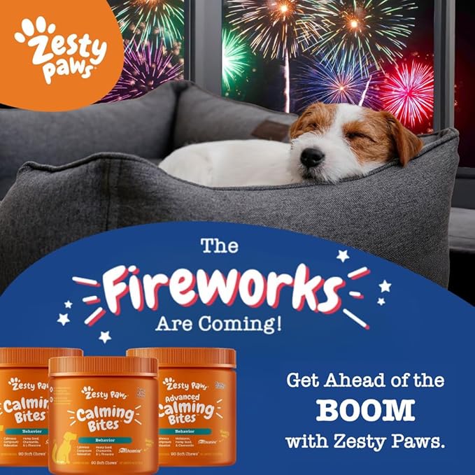Zesty Paws Calming Chews for Dogs - for Everyday Stress, Relaxation, Composure, and Separation