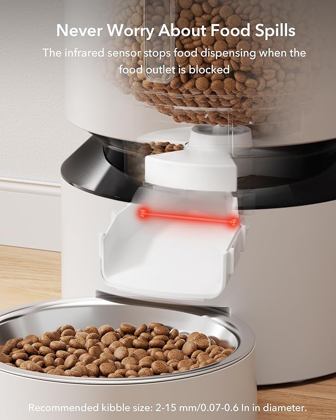 PETLIBRO Automatic Cat Feeder, Automatic Dog Feeder with Freshness Preservation, 5L Timed Cat Feeders for Dry Food, Up to 6 Meals Per Day, Granary Pet Feeder for Cats/Dogs