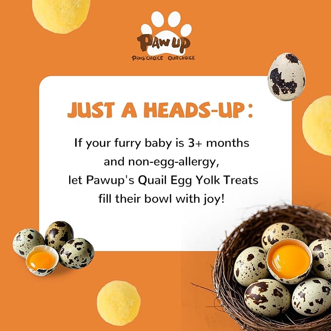 Freeze Dried Cat & Dog Treats, Natural Quail Egg Yolk, Single Ingredient, High-Protein Pet Snacks for Skin & Coat Health, No Artificial Additives, 9.2 oz