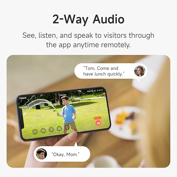 Noorio Security Cameras Wireless Outdoor Magnetic, 4-Pack Easy Install Battery Powered Wireless Cameras for Home Security, 1080P AI Motion Detection, Free Local Storage, No Monthly Fee