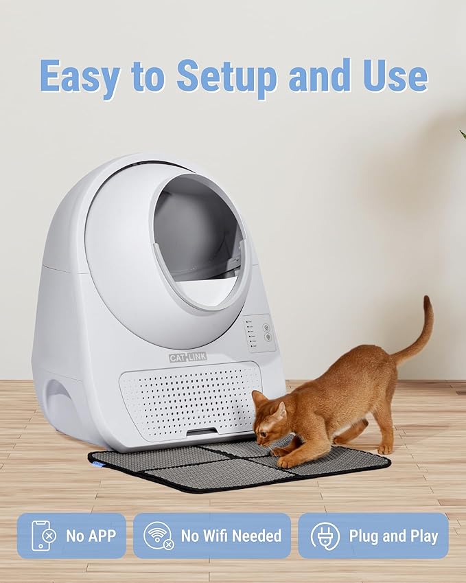 CATLINK Automatic Self Cleaning Cat Litter Box for Multiple Cats, Large Capacity with Advanced Odor Control, Versatile Litter Compatibility, Mat & Garbage Bag for Cats 3.5-22 lbs