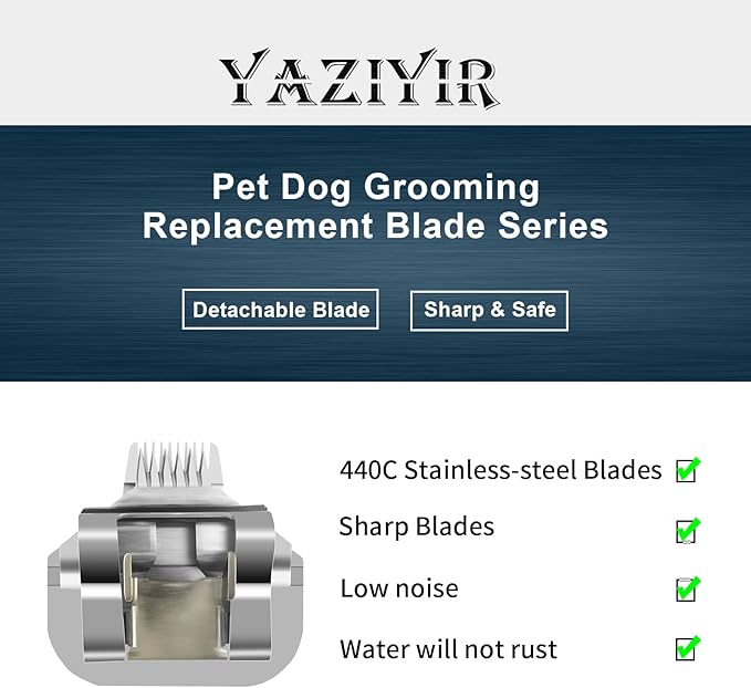 5/8 Wide Toe Pet Dog Grooming Detachable Blades,Compatible with Andis,Oster A5,Wahl KM10 Clippers,Cut Length 1/32-inch