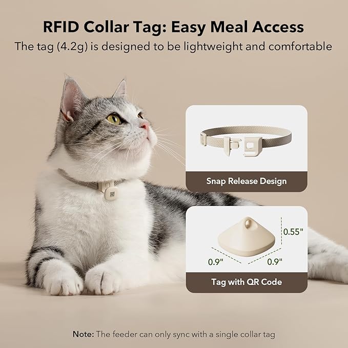 Bundle of PETLIBRO Upgraded RFID Automatic Cat Feeder, 2 Packs 5G Wi-Fi Automatic Pet Feeder, 3L Auto Cat Feeder App Control with Light Collar Tag + 2 Packs Safety Silicone Dog Food Mat