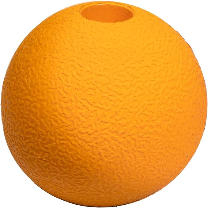 Amazon Basics Dog Toys, Interactive Fetch Rubber Balls, (Pack of 3), 2.5 inch, Blue, Orange