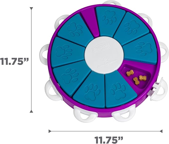 Outward Hound by Nina Ottosson Dog Twister Treat Puzzle Enrichment Toy, Level 3 Advanced, Purple