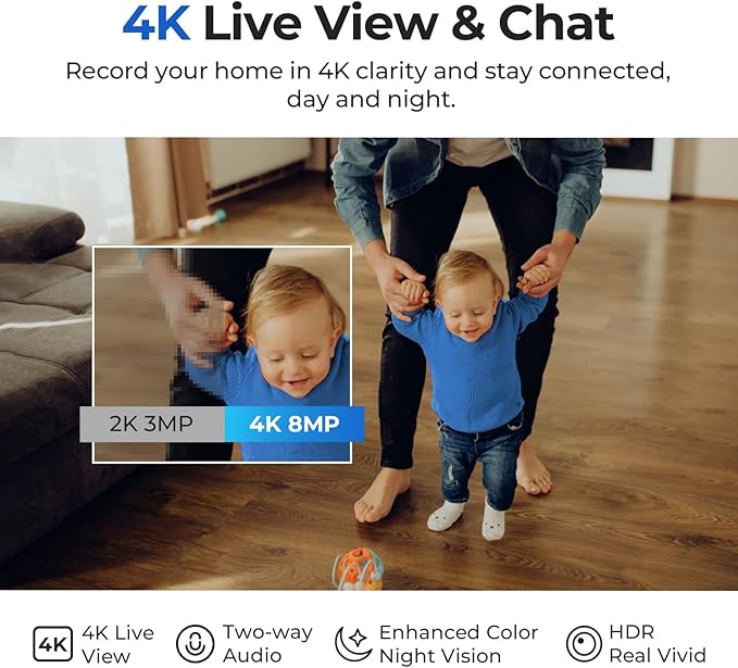 IMILAB C40 4K Indoor Security Camera, Room Camera for Kid/Baby/Pet, 5G WiFi Pan/Tilt Indoor Cam w/Person Pet Track, Powerful AI Detection, Color Night Vision, SD/Cloud Storage, Easy Pairing, Plug in.