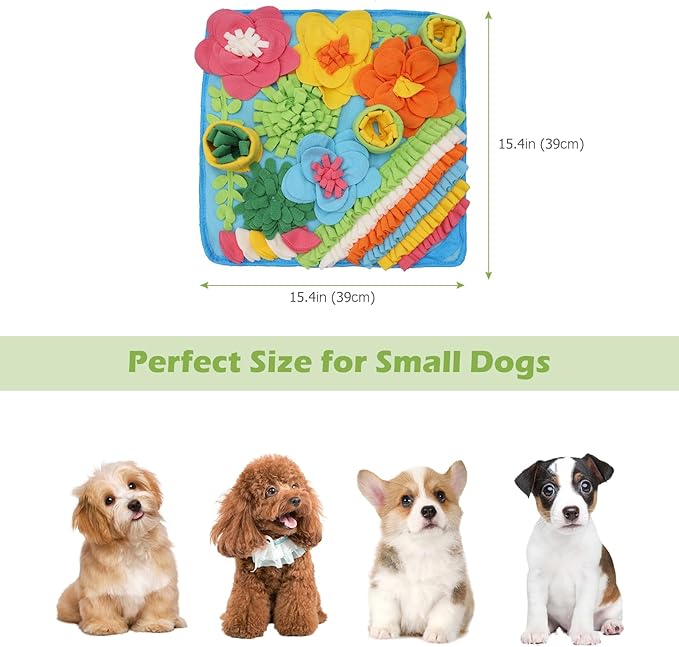 KeeKit Snuffle Mat for Dogs, Pet Snuffle Mat for Small and Medium Breed Dogs, Sniff Mat Slow Feeding Mat Encourages Natural Foraging Skills, Foraging Mat for Small Dogs Cats