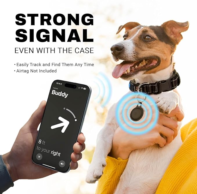 LED Dog Collar with Tracker Case - Bright Weatherproof Light Up Safety Collar, Silicone Tracker Holder, USB-C Rechargeable & Adjustable for Small, Medium & Large Dogs (Multicolor, Small)