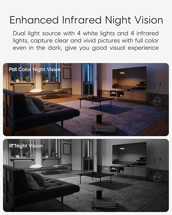 VSTARCAM 360° Pan/Tilt Indoor Security Camera, 2K QHD Dog Camera, 2.4GHz with Full Color Night Vision, Motion Detection for Baby and Pet Monitor, 2-Way Audio, Cloud & SD Card Storage(up to 256GB)