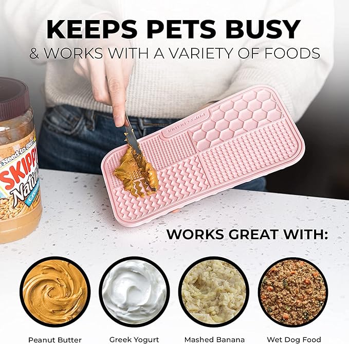 Pup Culture Dog Lick Mat for Dogs (2 Pack), Feeding Pad for Anxious Pets Plus 4 Different Puzzles for Mental Stimulation for Dogs - Supports Mental, Dental, and Digestive Health - Heavy Duty