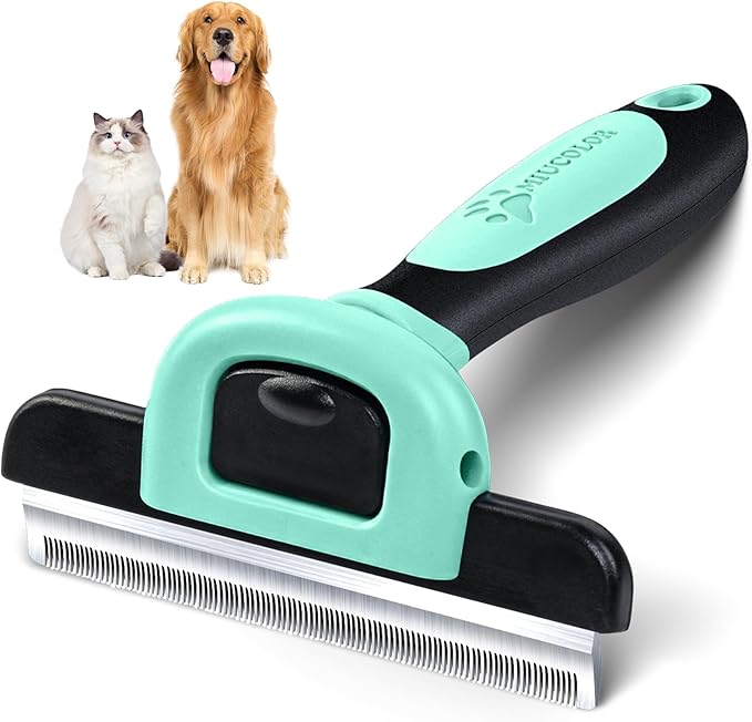 MIU COLOR Pet Grooming Brush, Deshedding Tool for Dogs & Cats, Effectively Reduces Shedding by up to 95% for Short Medium and Long Pet Hair,Spring Green