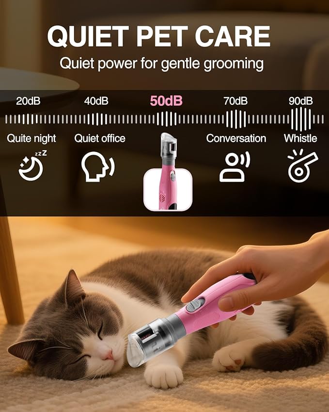 WORKPRO 6-Speed Dog Nail Grinder, Pet Nail Grinder for Small, Medium, and Large Dogs and Cats, 70 Accessories Rotary Tool with Type-C Charging Cable and Storage Bag for Sanding, Carving, and Polishing