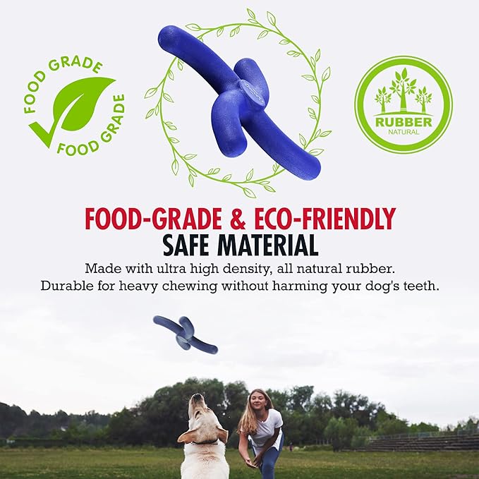 Tuff Pupper SuperChewy Tough Boomerang Toy | Lifetime Replacement | Strong Natural Rubber | Great Dog Fetch Toy | Toys for Dogs | Ultra Durable Chew Toys for Aggressive Chewers | for Large Breeds