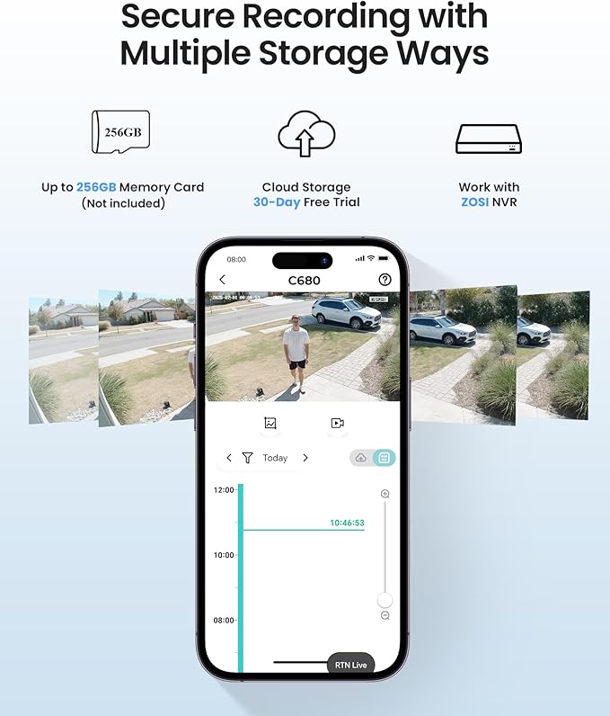 ZOSI C680 2K Window Security Camera with Full Color Night Vision, 3MP Indoor Plug-in WiFi Camera for Home Security, AI Human Vehicle Detection, 2.4/5GHz WiFi, 24/7 Recording, 2 Way Talk, Easy Install