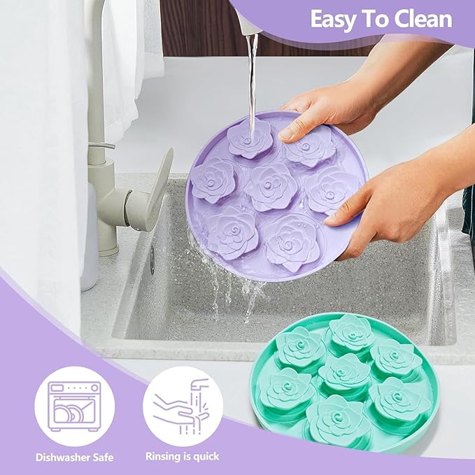 TUCANA 2PCS Lick Mat for Dogs & Cats, Stable Slow Feeding Pad with Suction Cups, Licking Treat Mat, Anxiety Relief, Build Healthy Good Eating Habit (Flower Pack of 2)