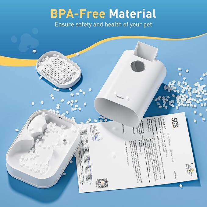 PAWGETHERยฎ Gravity Cat Feeder, Self-Dispensing Dog Food Dispenser, Pet Food Station 1 Gallon/3.5L Capacity Automatic Pet Feeder Cat & Dog Food Bowl, Easy to Fill