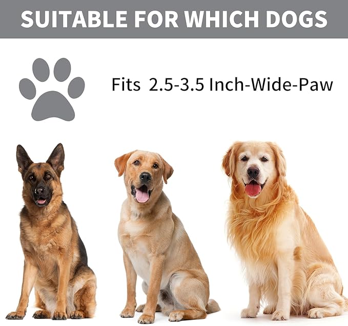 Comotech Dog Paw Washer with Bath Brush - Large, Grey (with 3 Absorbent Towels, Adjustable Handle for Long & Short Haired Dogs)