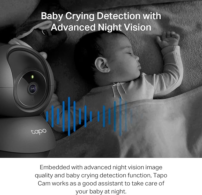 Tapo TP-Link 2K Pan/Tilt Indoor Security Camera for Baby Monitor, Pet Camera, Motion Detection & Tracking, 2-Way Audio, Cloud & SD Card Storage, Works w/Alexa & Google Home, Black, C211(2-Pack)