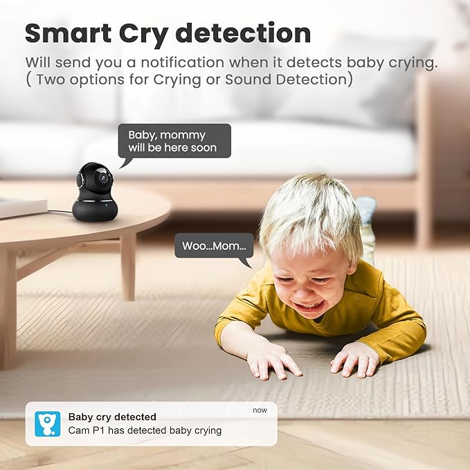 litokam 5ghz Indoor Security Camera, 5MP Cameras for Home Security with 5G/2.4G Dual-Band, Pet Cam with Phone App, AI Motion/Cry Detection, 360° Auto Tracking, Night Vision, Support NVR/Alexa