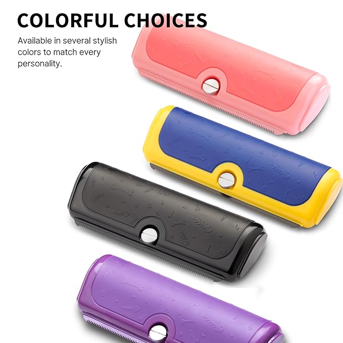 Deshedding Brush for Dogs, Cats, Horses & Rabbits – Professional Pet Grooming Comb,Removes Loose Fur & Undercoat,Gentle Stainless Steel Blade,Easy Clean Handle,Grooming cat brush (Purple)