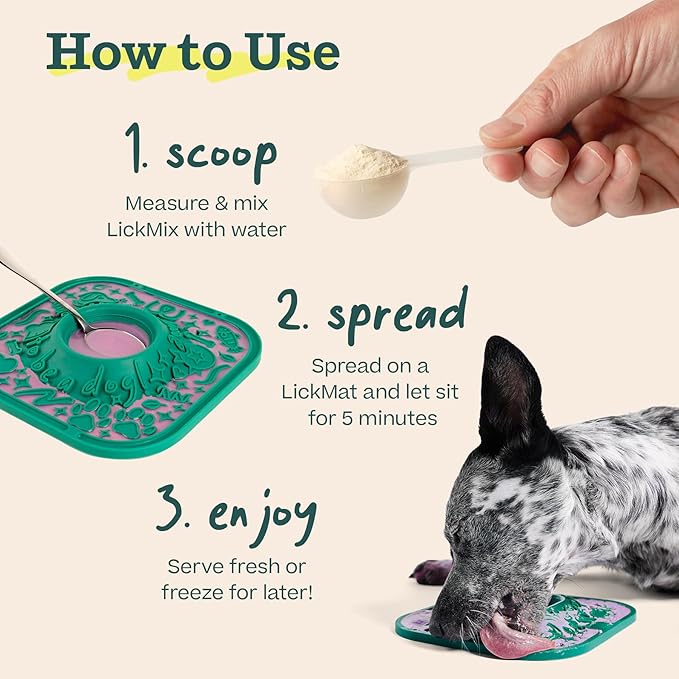 WOOF LickMixes - Dog Lick Mat Spread and Meal Topper - Delicious and Lower Calorie - Made with Wholesome Ingredients - Perfect for Dog Enrichment - Calming