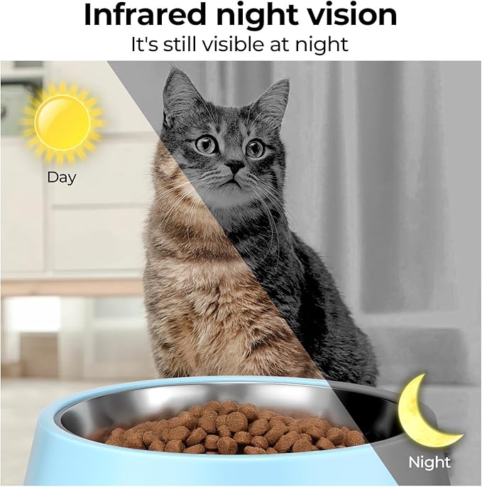 Ownpets Automatic Pet Feeder with Camera, 1304P HD Video with Night Vision, 2-Way Voice Interaction, 2.4G & 5G WiFi Food Dispenser with APP Control, 4L Timed Feeder for Cats and Dogs